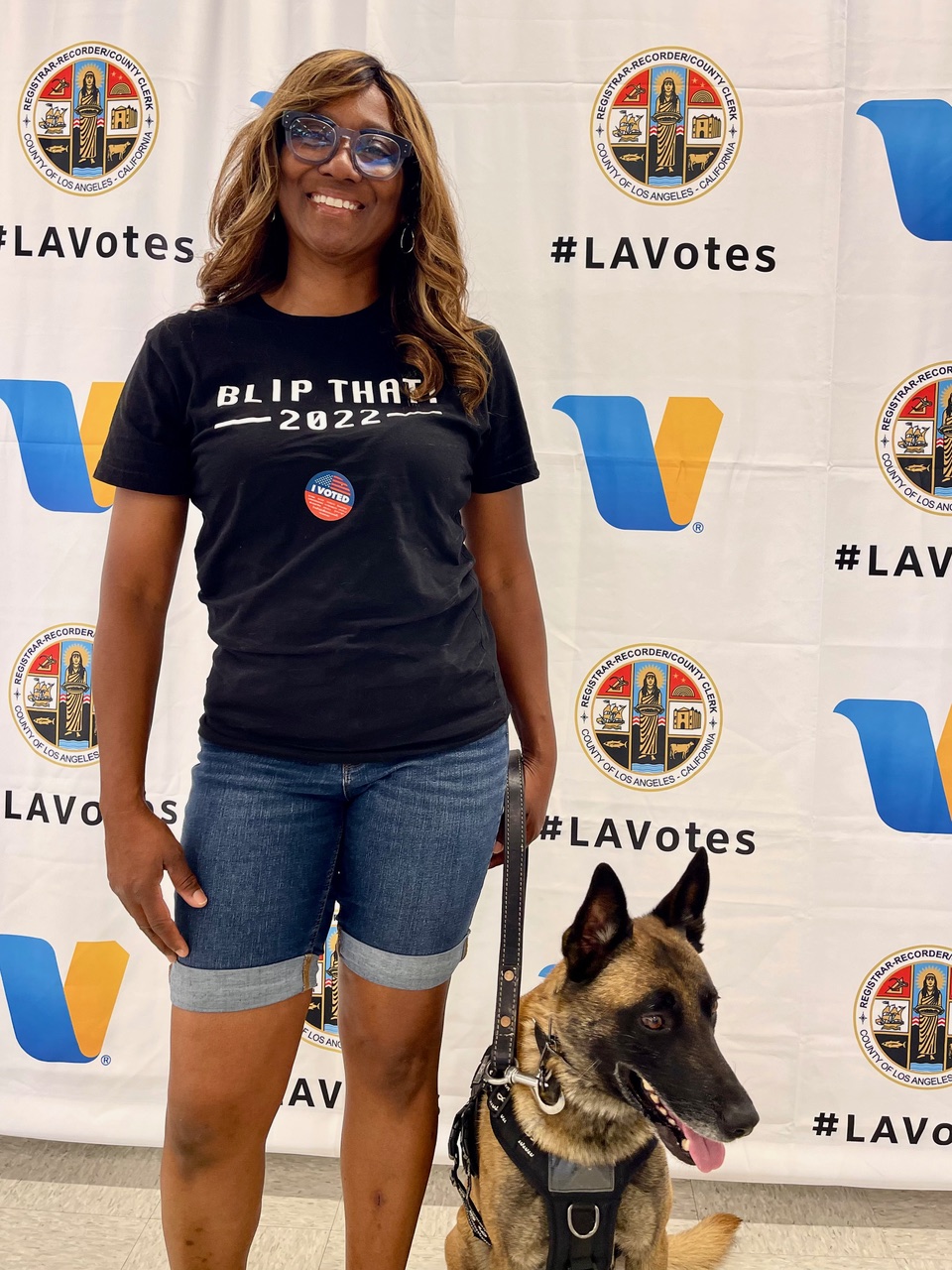 Daphne Bradford at a Los Angeles voting event.